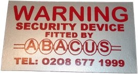 Abacus Warning Stickers