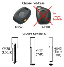 M252 Fob + Blank Key (For Lotus & TVR)