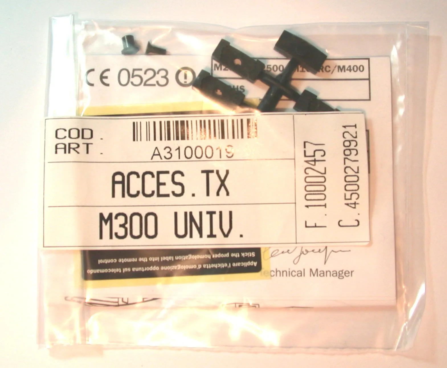 Optional key fitting kit