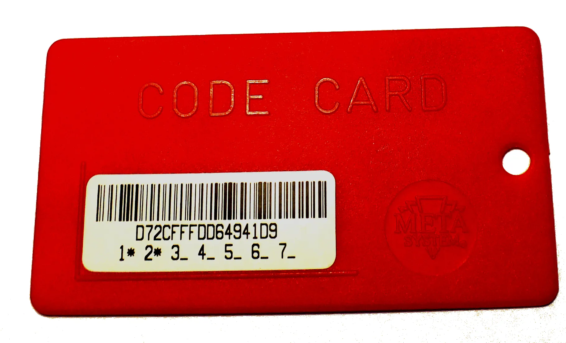 codecard showing 16 digit code